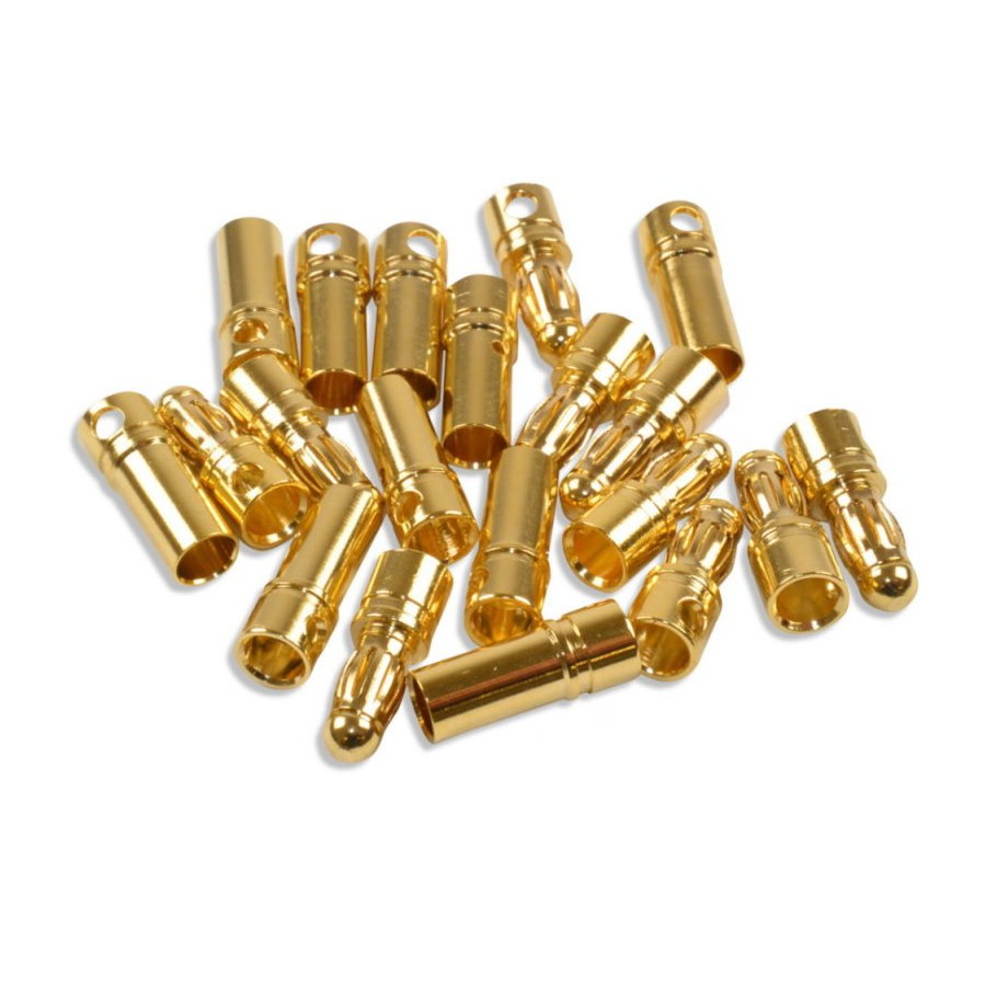 5 Paar 10 Stück 5mm Hochstrom 120A Goldkontaktstecker Stecker Buchse 5,0mm 5 mm