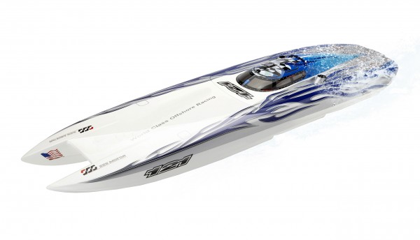 Amewi GENESIS 950mm 6S Powerboat "Blue White Flame"